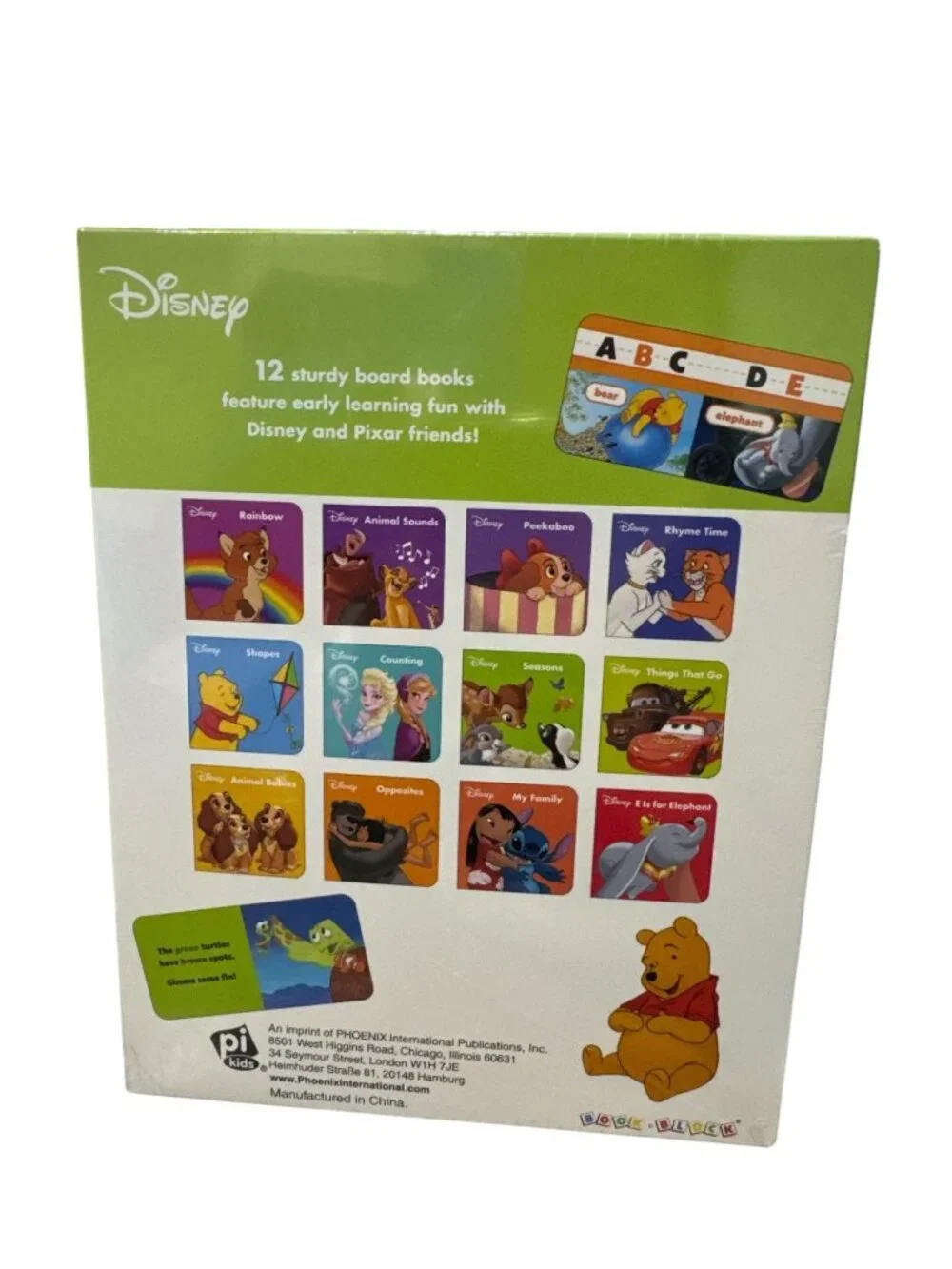 Disney Let's Learn 12 Board Books Box Set For Kids With Pixar Characters